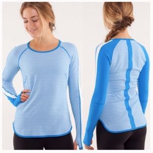 Lululemon Runder Under Long Sleeve Mini Check